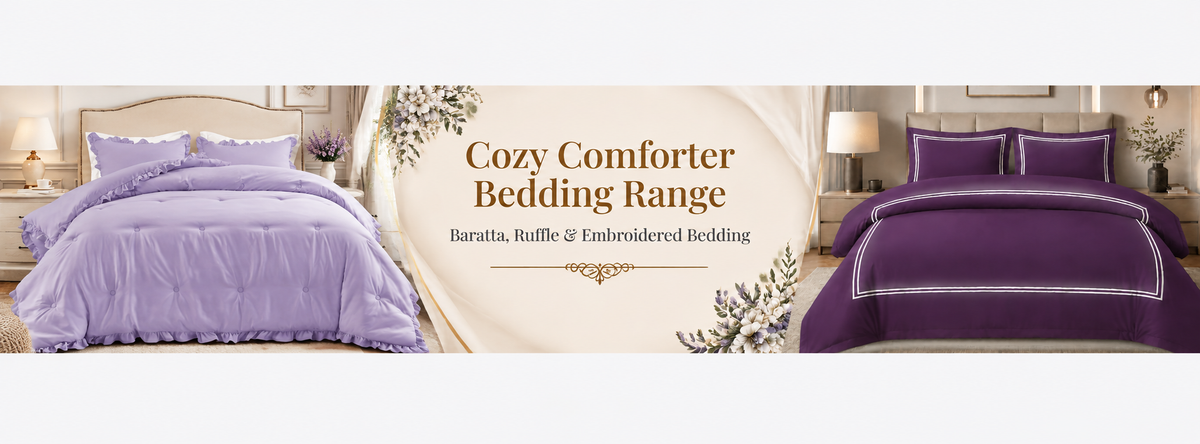 Cozy Comforter Bedding Range – Baratta, Ruffle & Embroidered Bedding - myhomestore.com.pk