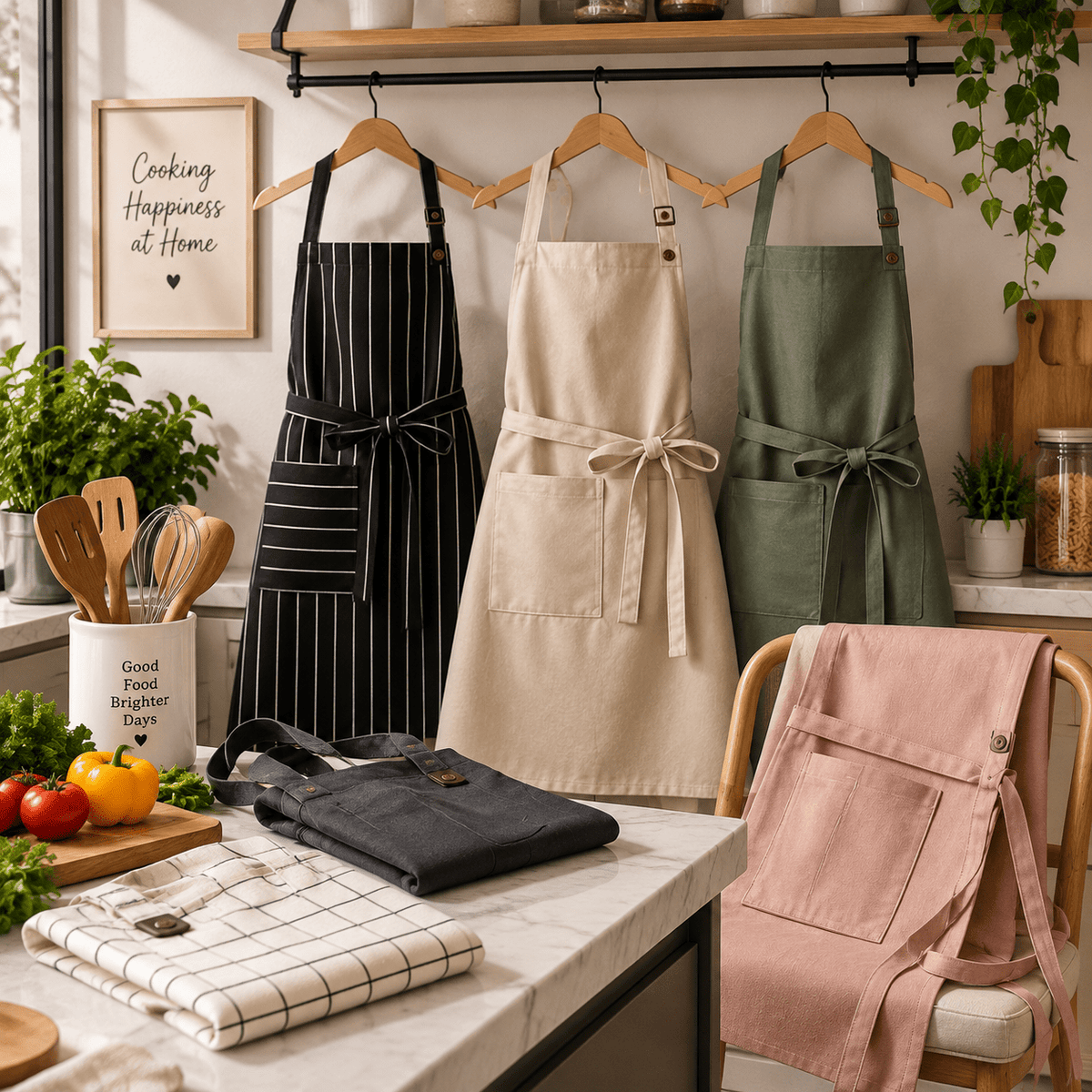 Kitchen Aprons – Stylish & Practical Cooking Essentials - myhomestore.com.pk