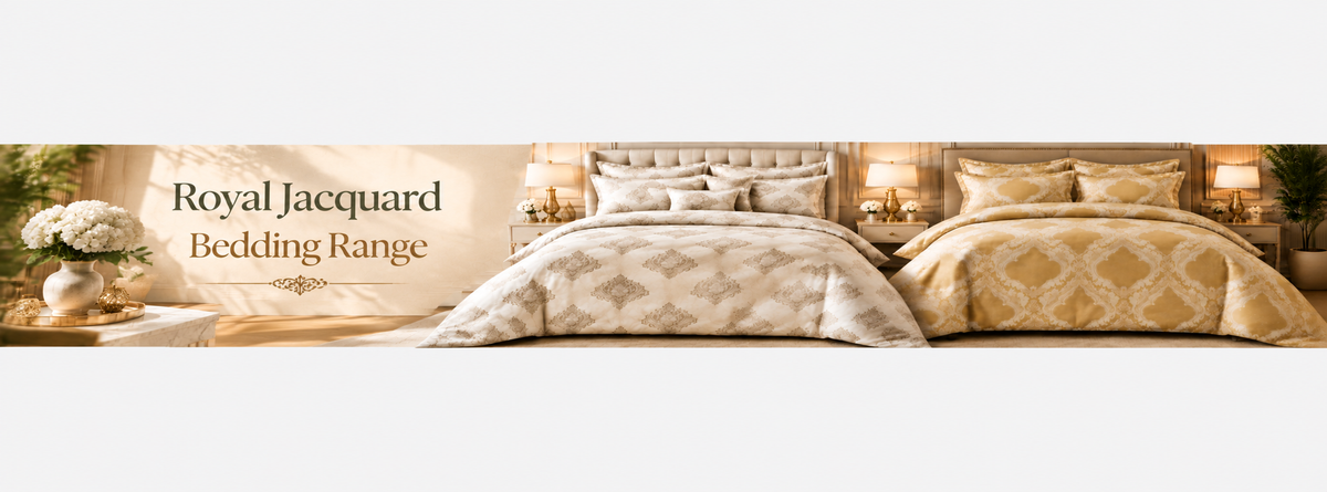 Royal Jacquard Bedding Range – Luxury Textured Duvet Sets - myhomestore.com.pk