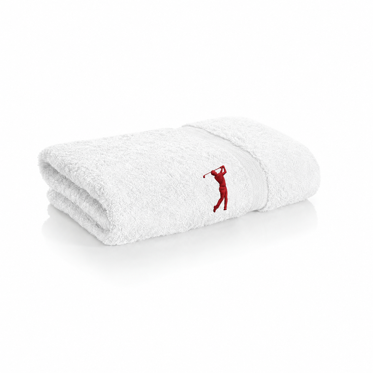 Luxury White Golf Embroidered Bath Towel