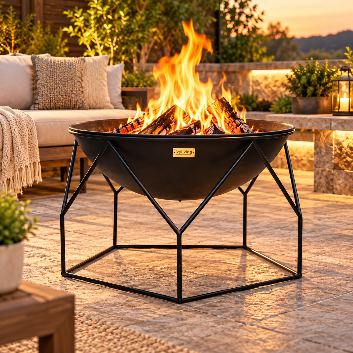 Modern Geometric Fire Pit