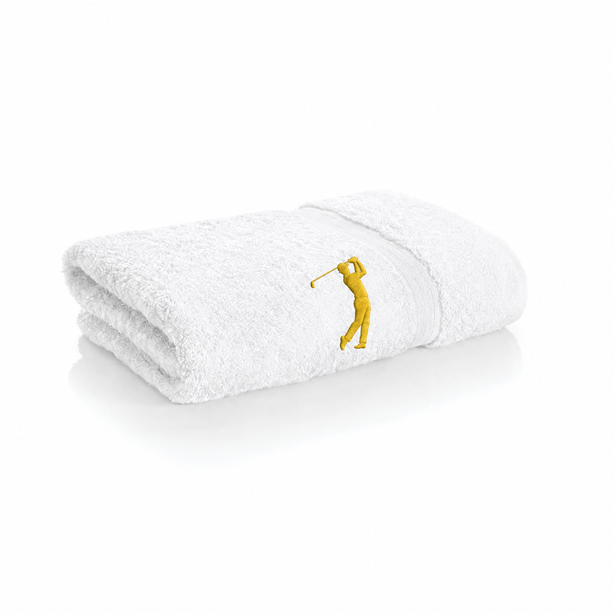 Luxury White Golf Embroidered Bath Towel