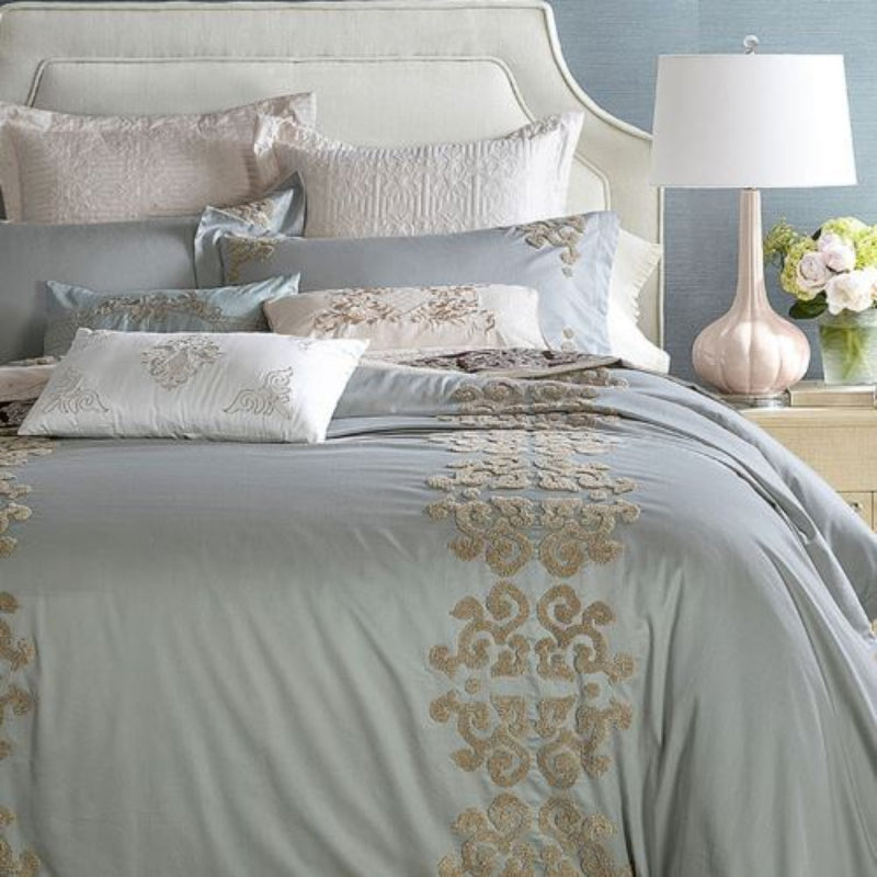 Designer Grey Embroidery Duvet Set – Soft Luxury Bedroom Essentials