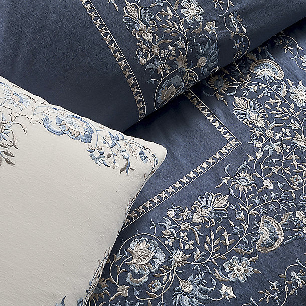 Luxury Fairfield  Cotton Satin Embroidery Duvet Set