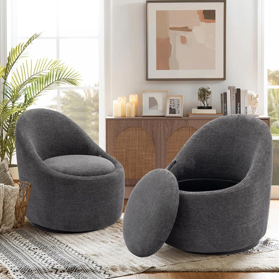 Modern Upholstered Swivel Chair