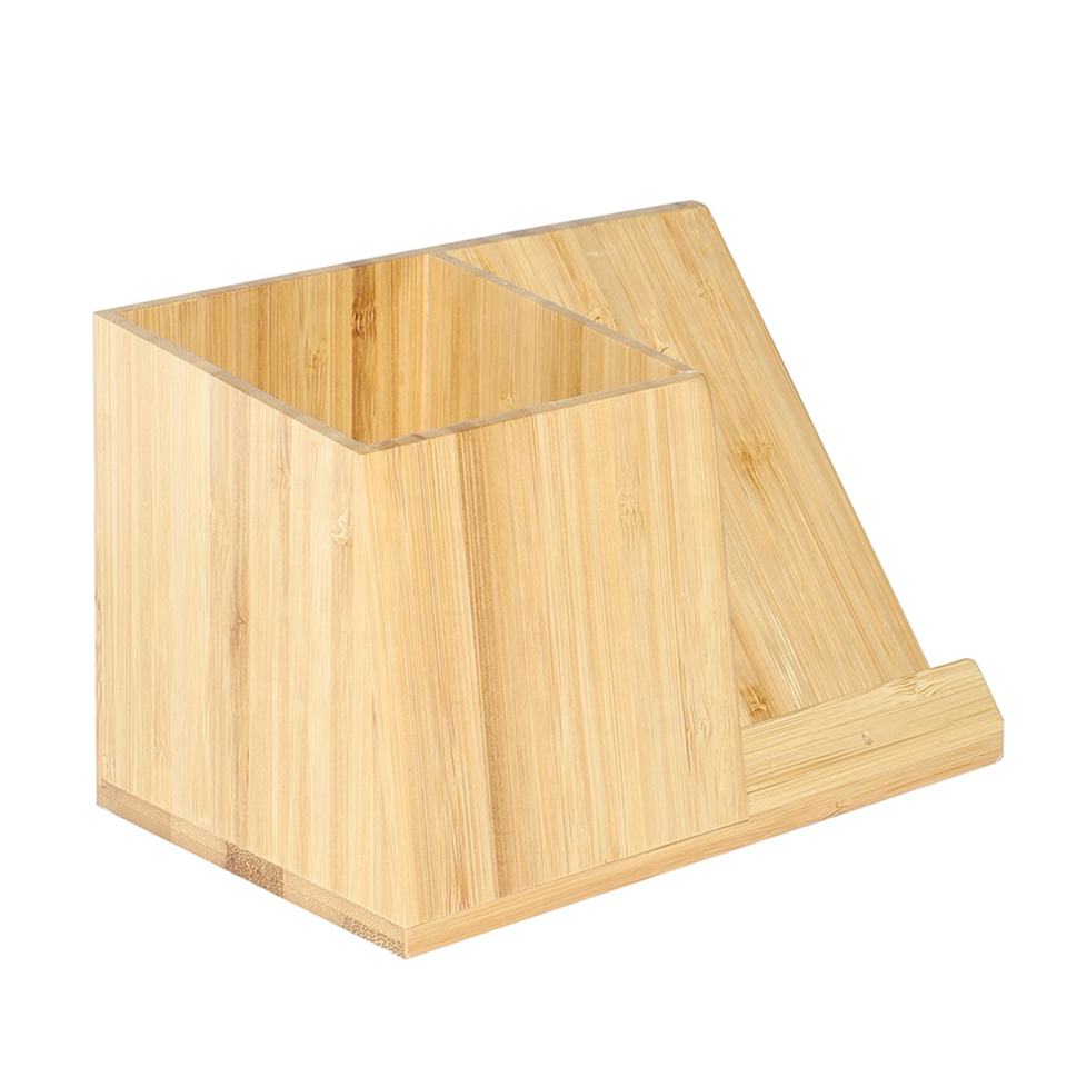 2 - in - 1 Tabletop Desktop MDF Pen Holder & Cell Phone Stand - myhomestore.com.pk