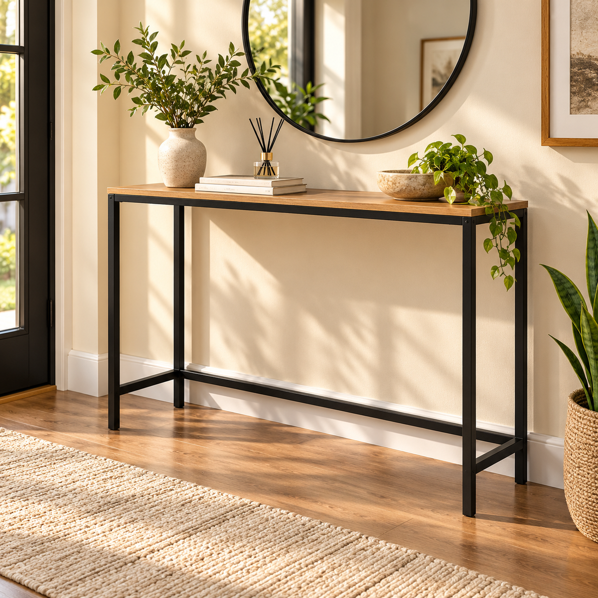 Narrow Metal Console Table