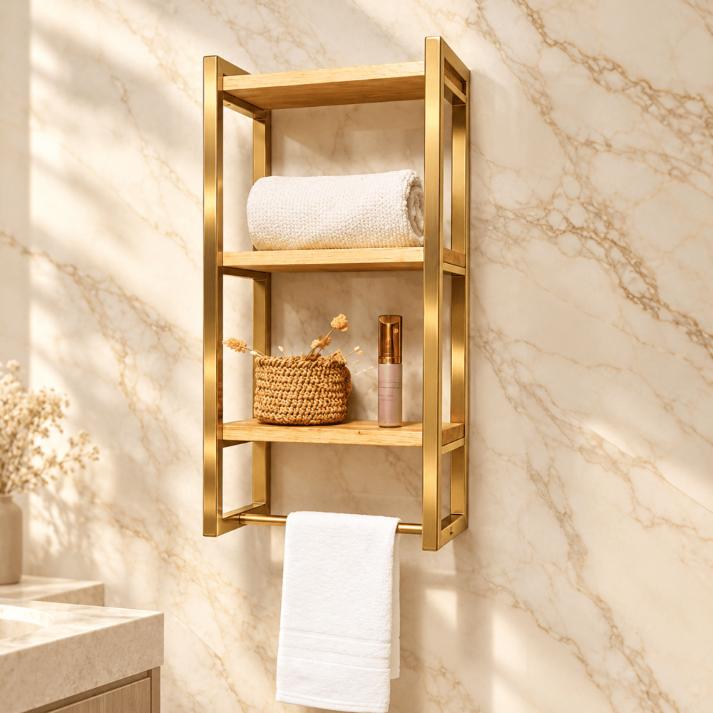 3-Tier Bathroom Shelf, Storage for Towel - myhomestore.com.pk