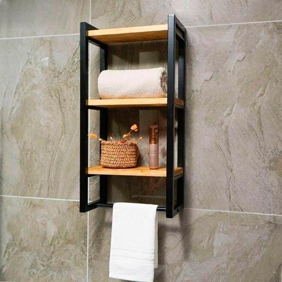 3 - Tier Bathroom Shelf, Storage for Towel - myhomestore.com.pk