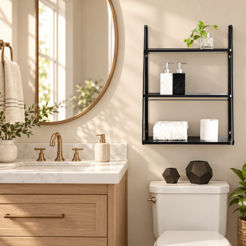 3-Tier Wall mounted ladder shelf - myhomestore.com.pk