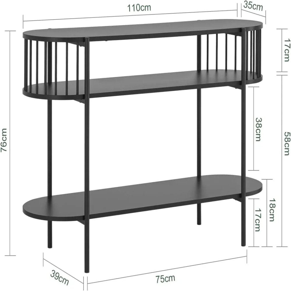 3 Tiers Console Table Hall Table Living Room Console Table - myhomestore.com.pk