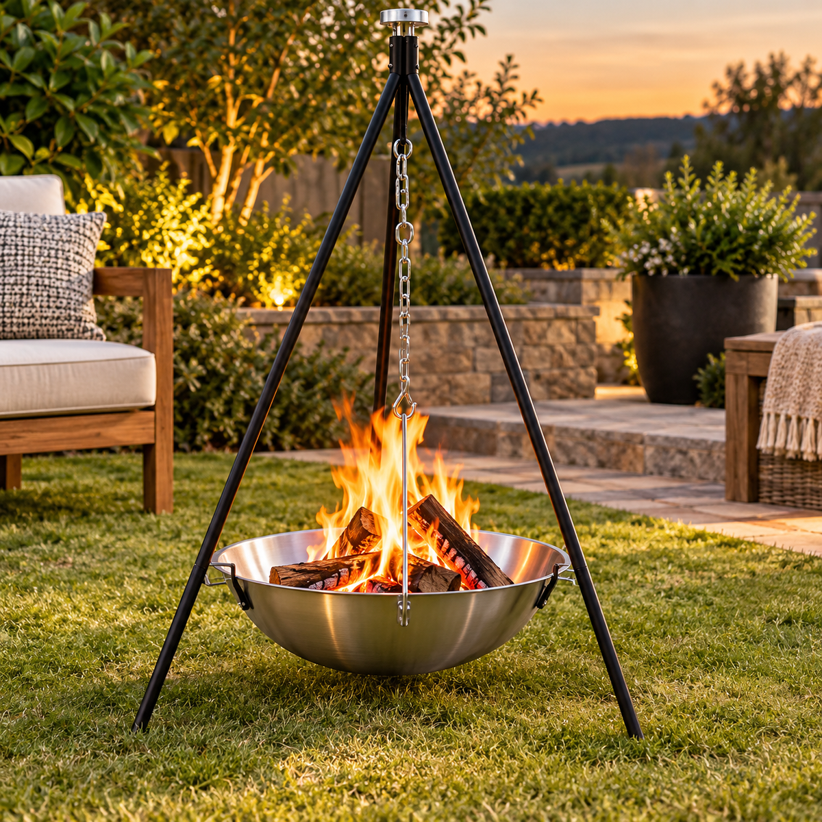 Fire Bucket Tall bonfire