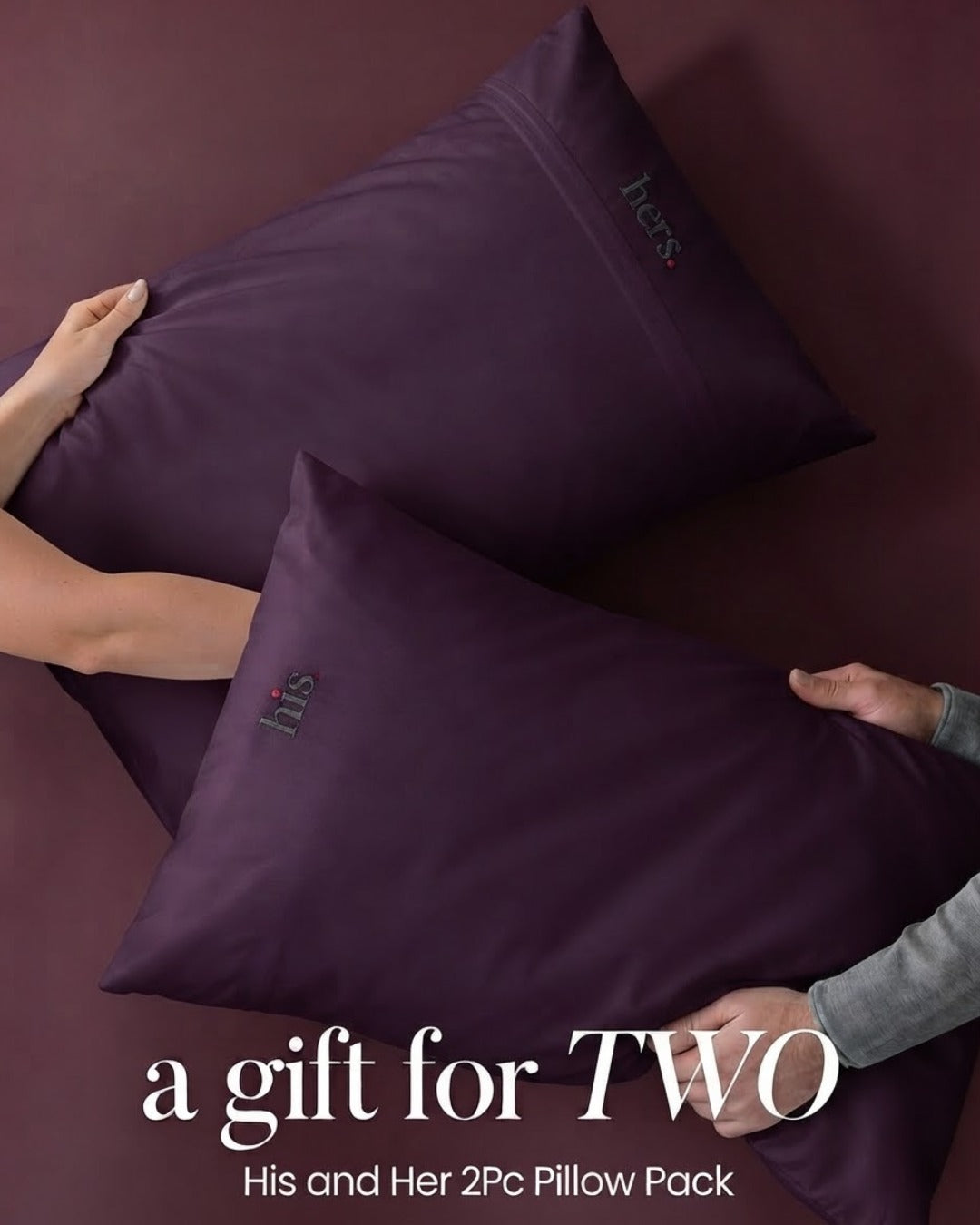 His & Her Embroidered Pillow Covers