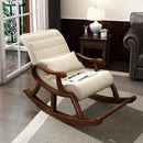 Solid Wood Rocking Chair with Memory Foam Cushion - myhomestore.com.pk