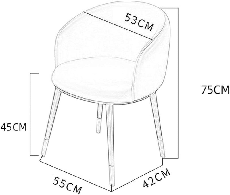 Metal Legs Combination Armchairs for Dining Room and Living Room