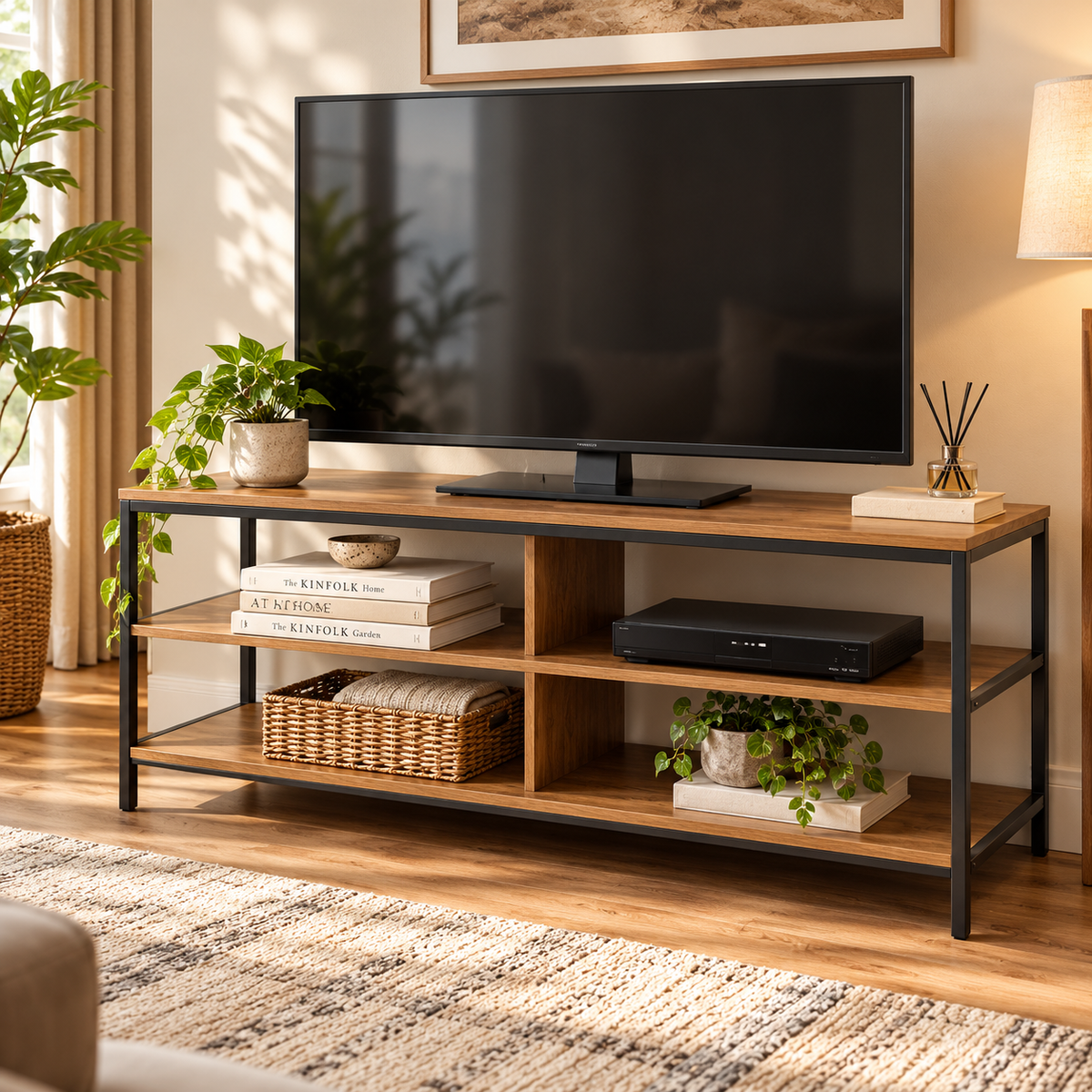 Modern Console Table for TV Unit with Storage