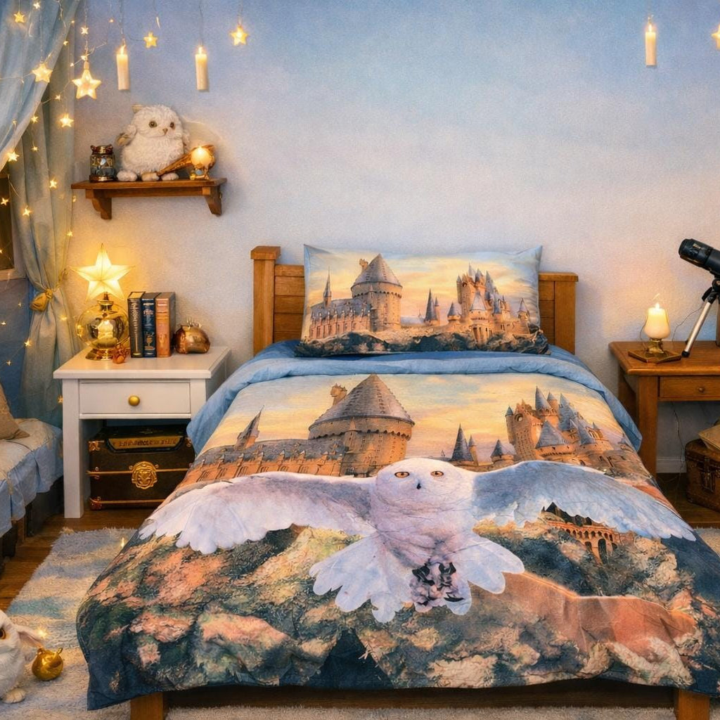 Magic Castle Owl Printed Kids Bed-sheet