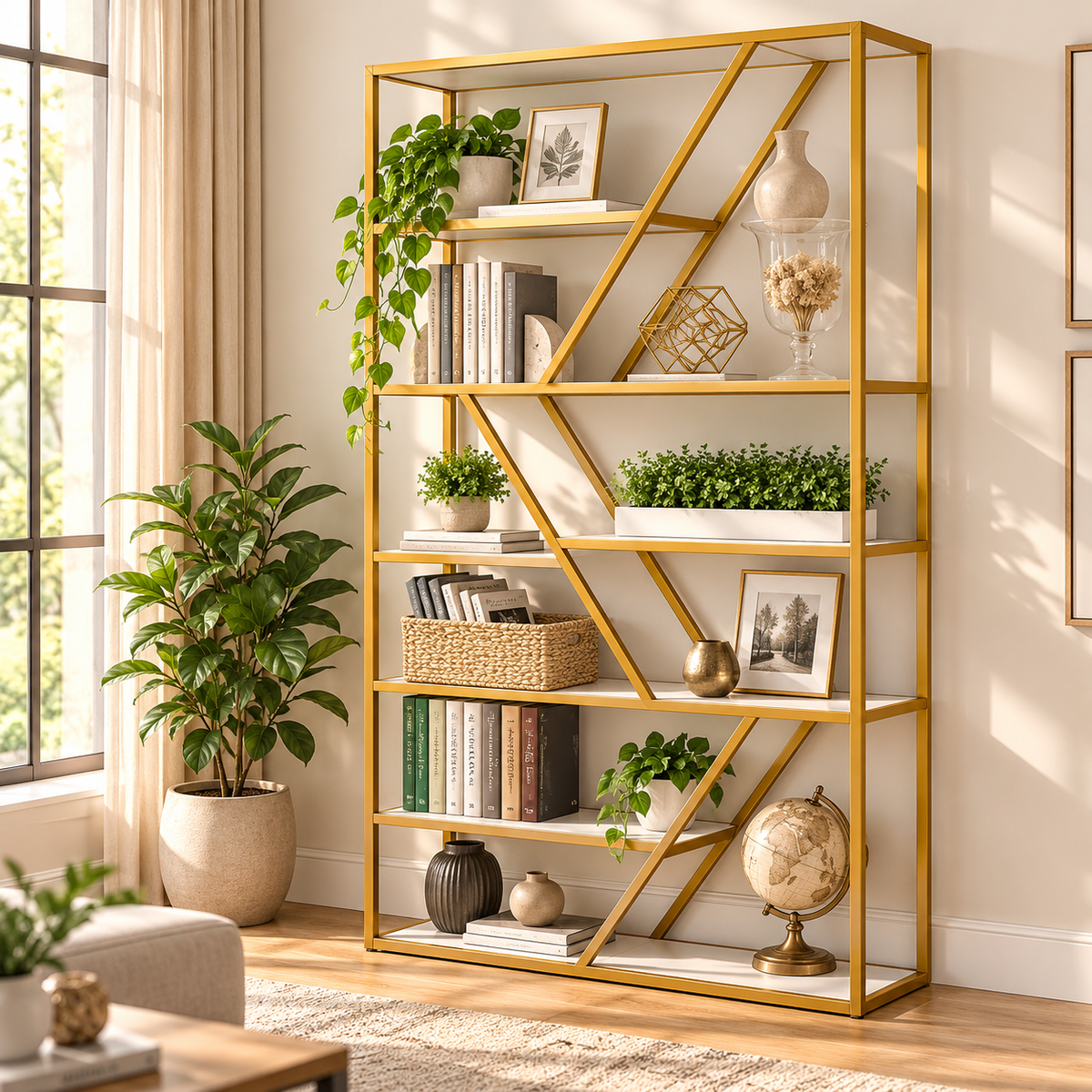 Tribesigns 7-Shelf Industrial Bookshelf