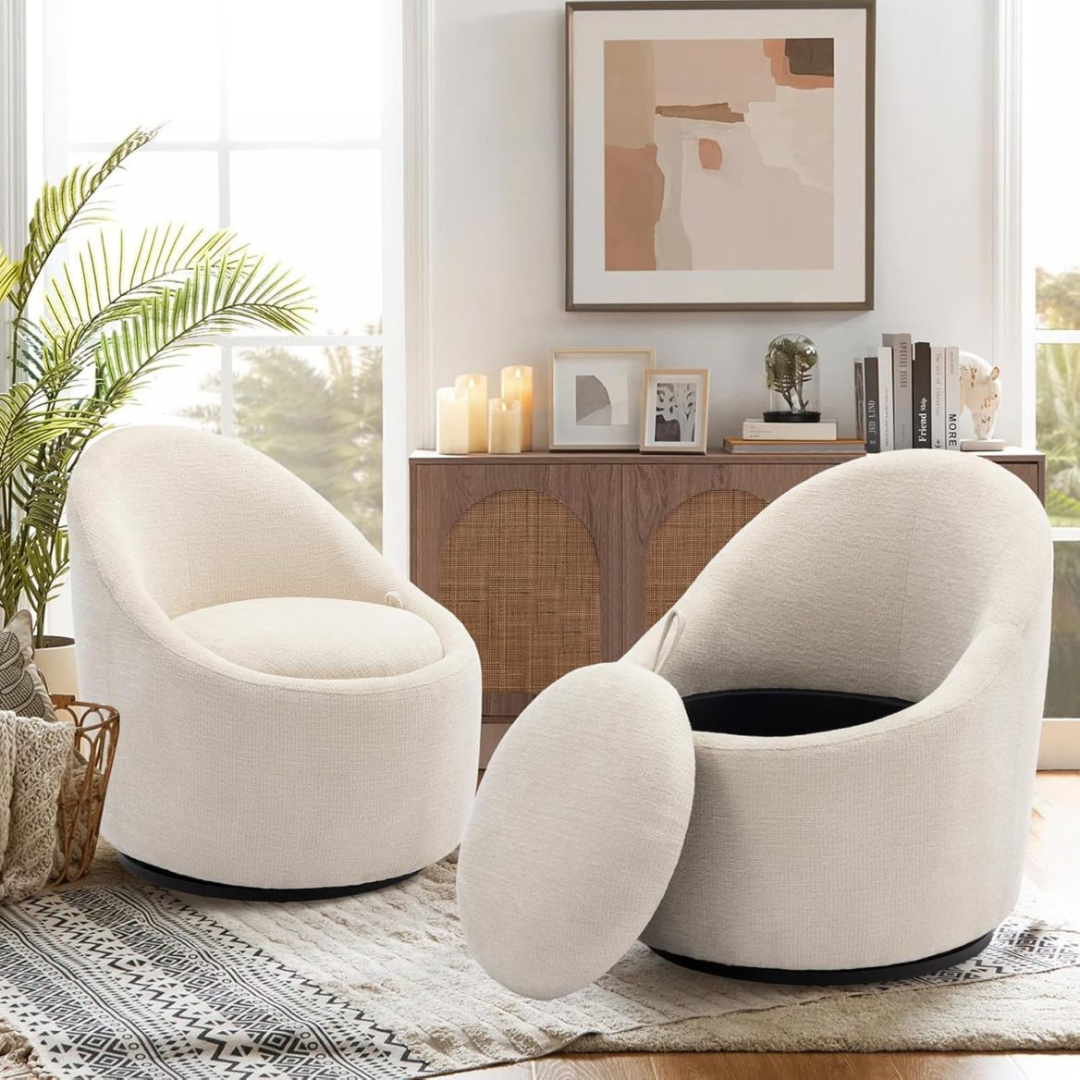 Modern Upholstered Swivel Chair