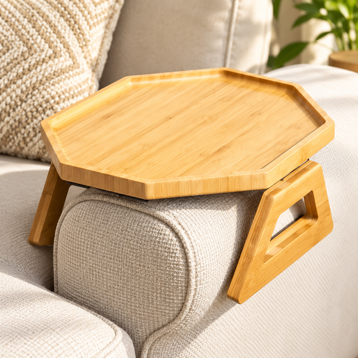 Side Tables Sofa Armrest Clip-On Tray
