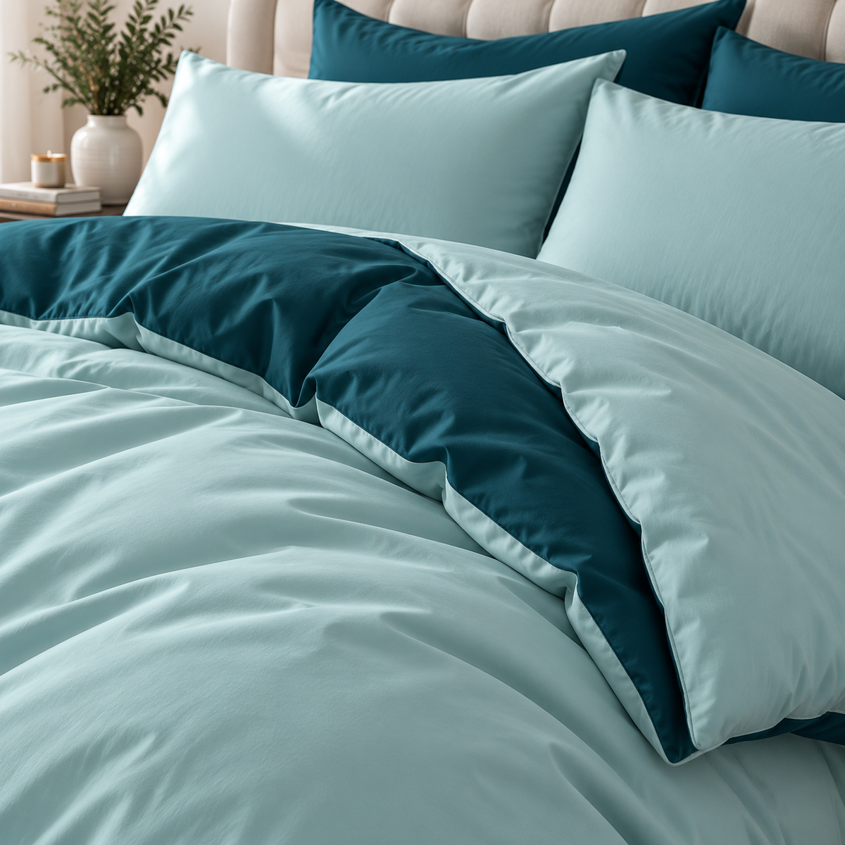 Sage Green & Beige Luxury Duvet Set