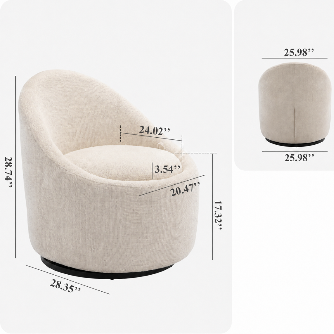 Modern Upholstered Swivel Chair