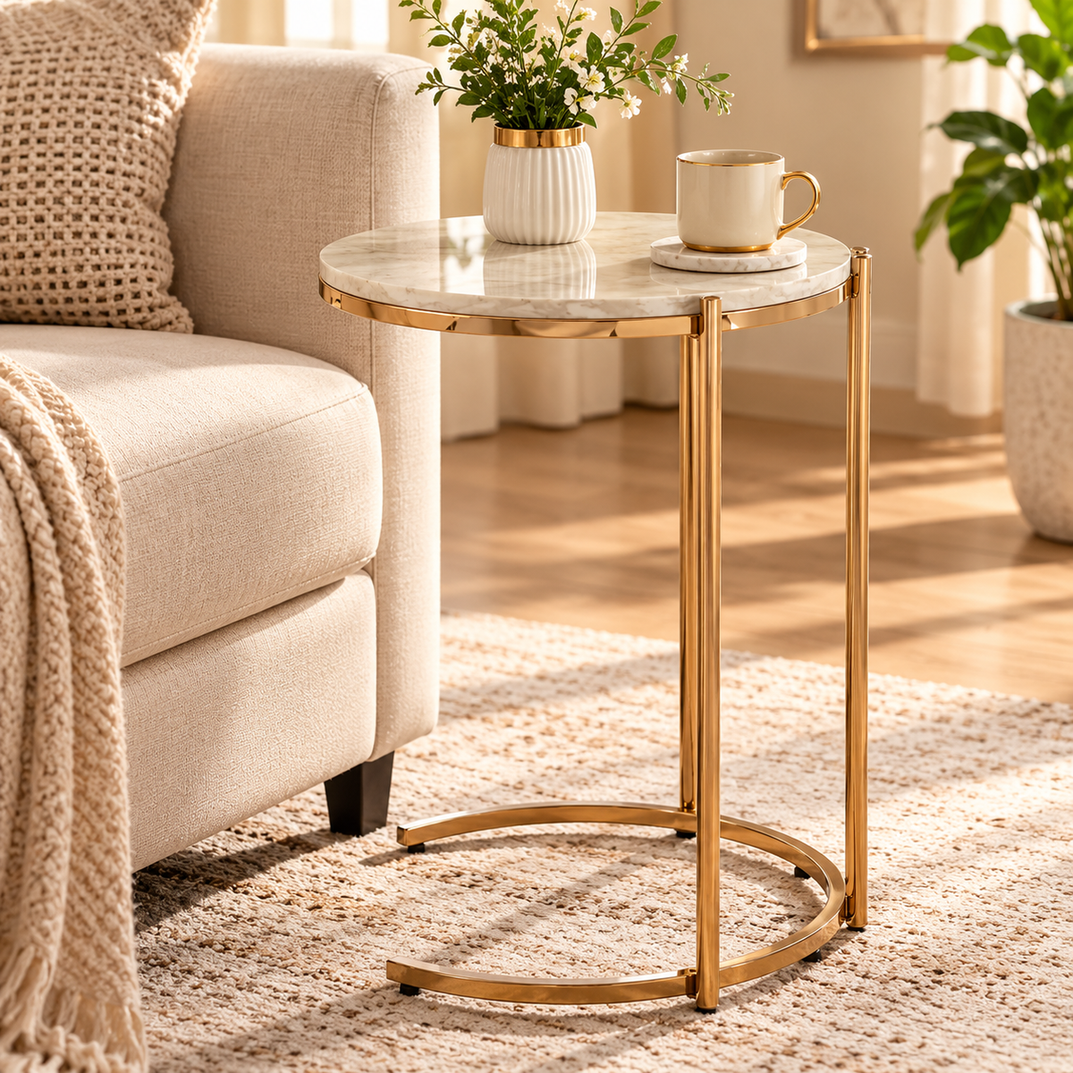 Gold Side Table