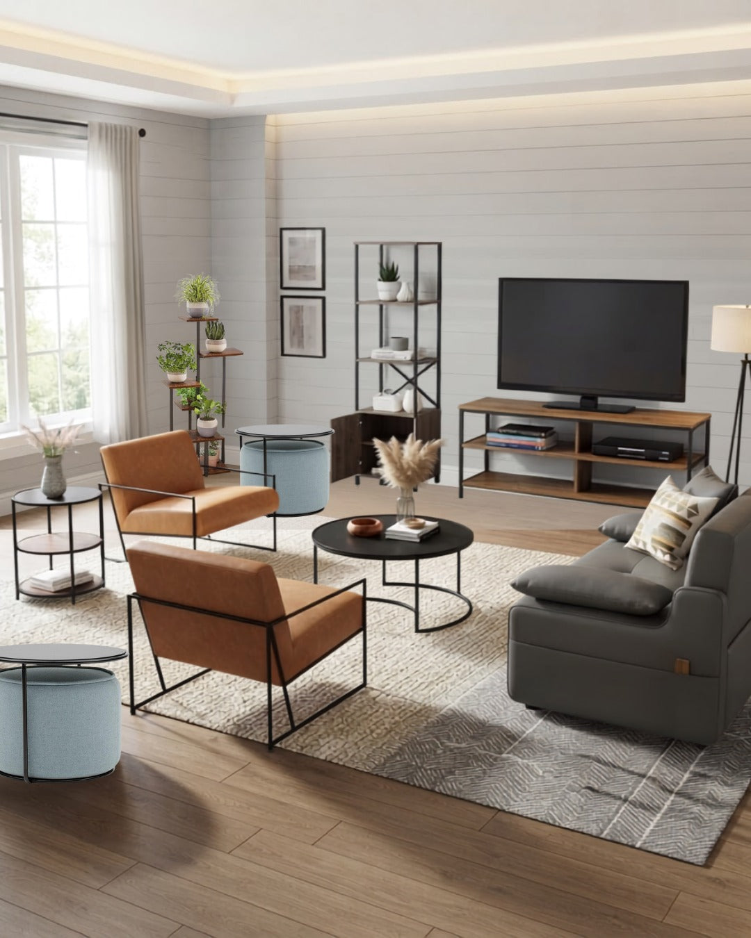 Complete Luxury Living Room Furniture Package – Modern 8-Piece Set