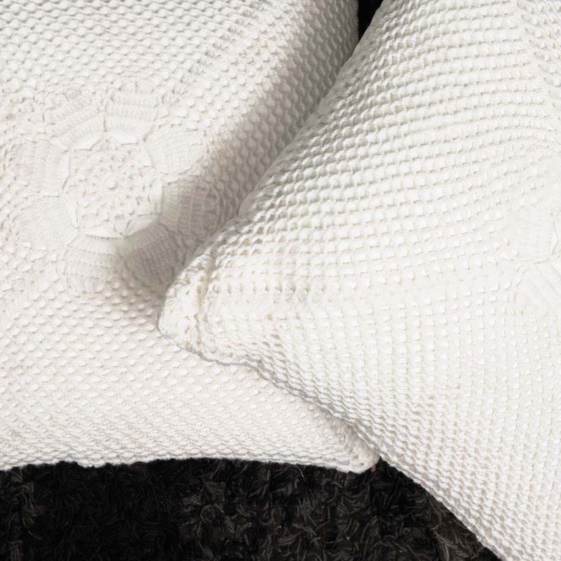 Flower White Floor Cushion Cover -1 Pc Crochet cushion