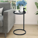 Duke End Table Round Metal End Table with Handle - myhomestore.com.pk