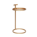 Duke End Table Round Metal End Table with Handle - myhomestore.com.pk