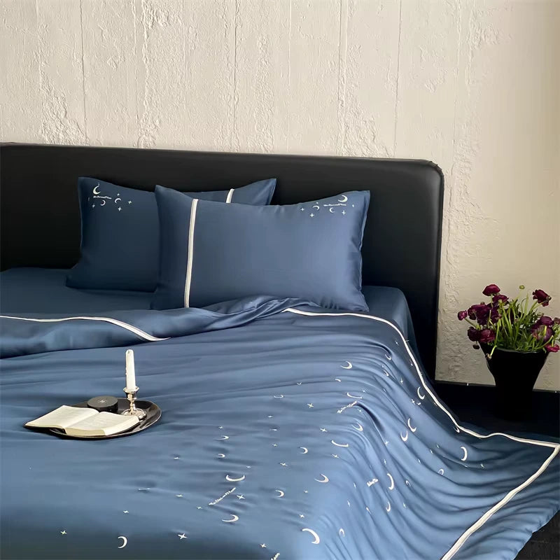 Moonlit Sky Luxury Embroidery Duvet Set