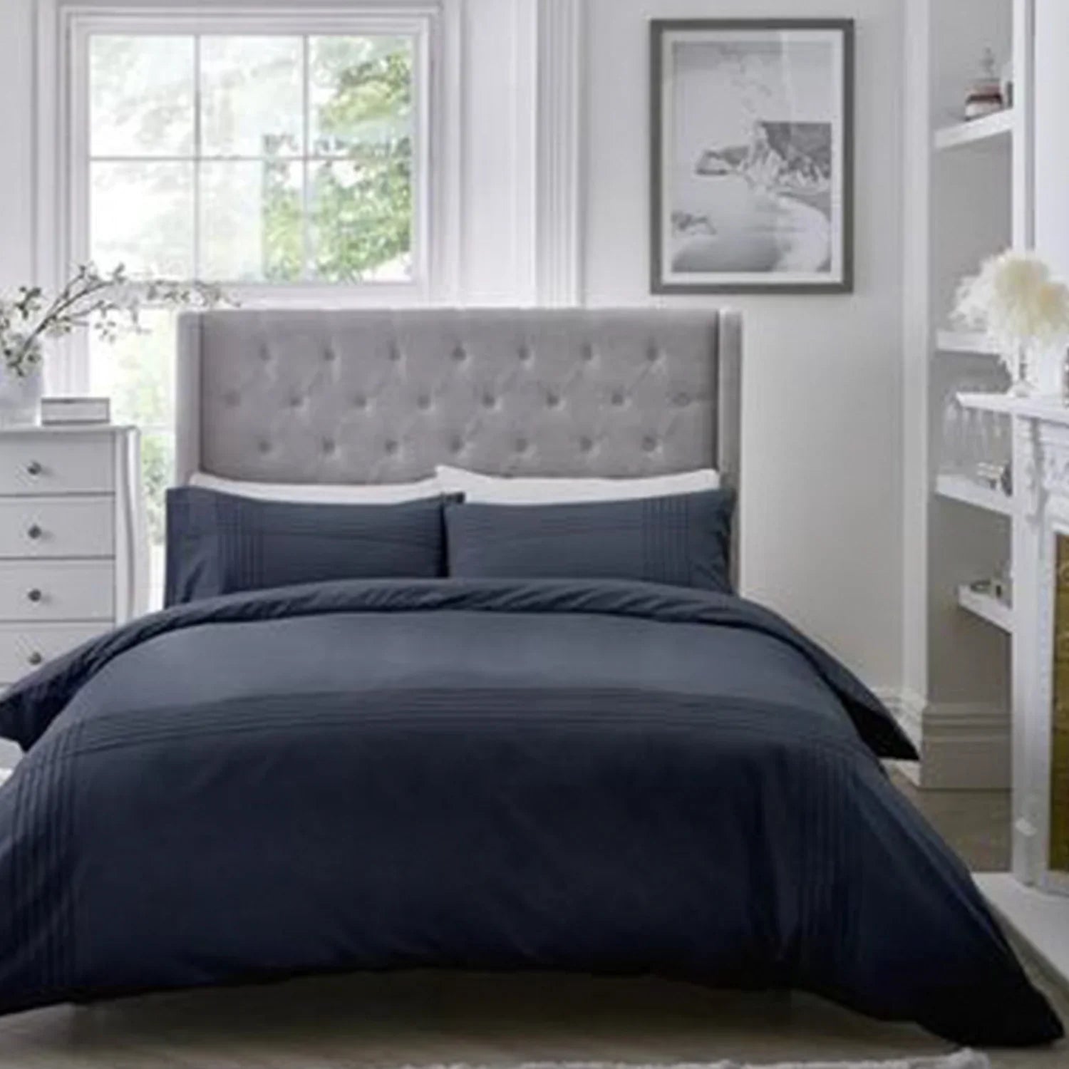 Luxury Duvet Set With Pleates - myhomestore.com.pk