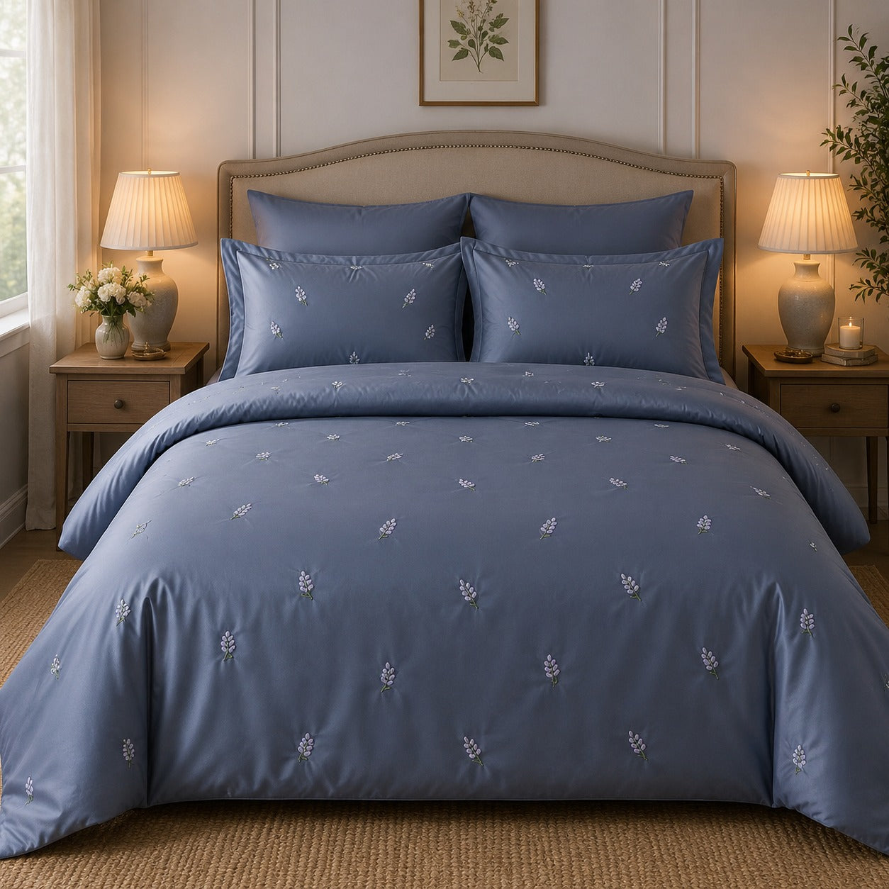 Bluebell Embroidered Premium Bedding Set