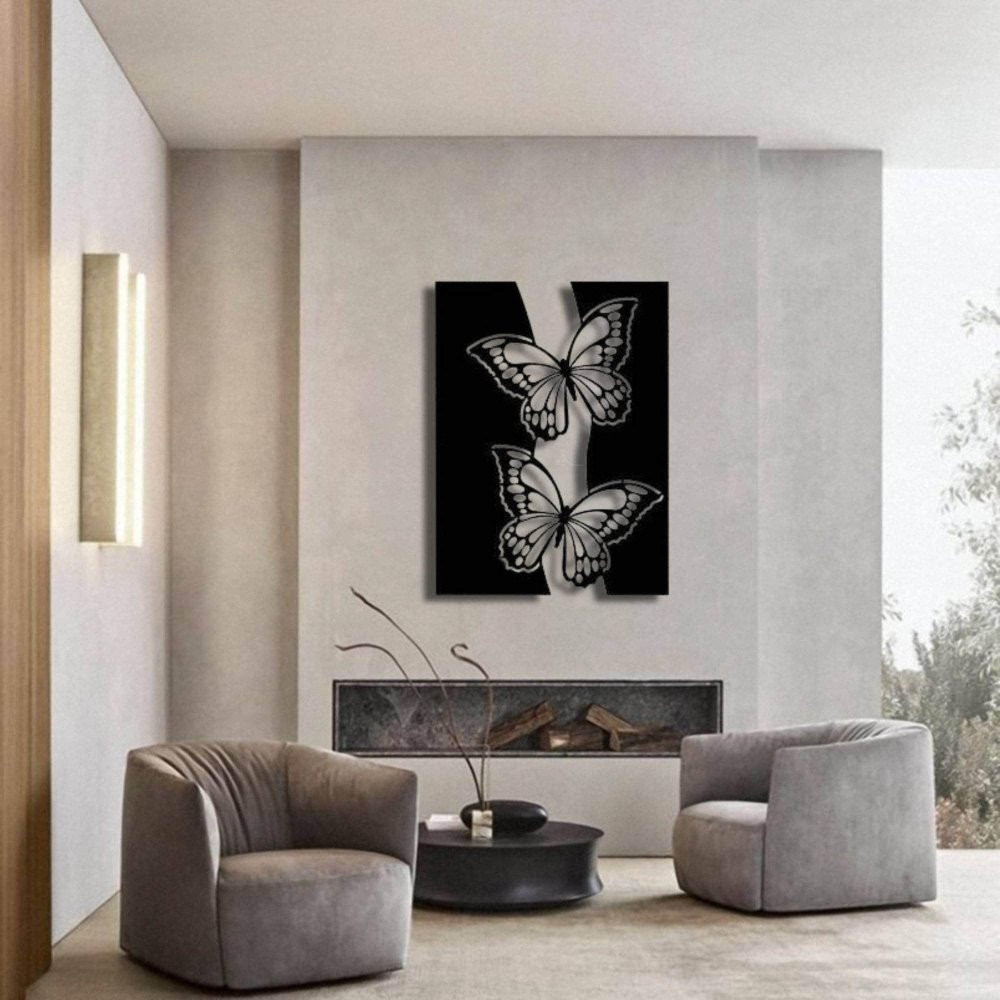 Abstract Butterfly Metal Wall Decor - myhomestore.com.pk