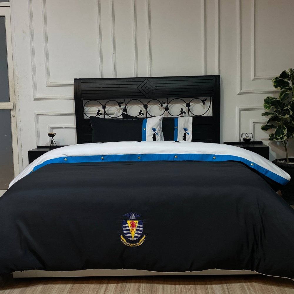 Aitchison Personalized Embroidered Duvet Set ( Alfa ) - myhomestore.com.pk