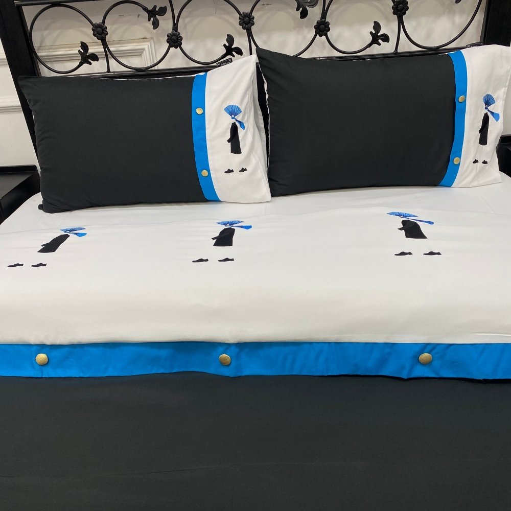 Aitchison Personalized Embroidered Duvet Set ( Alfa ) - myhomestore.com.pk