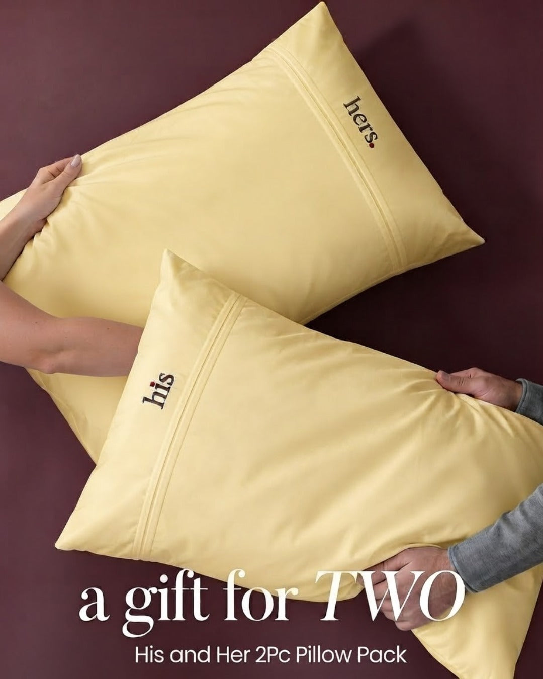 His & Her Embroidered Pillow Covers
