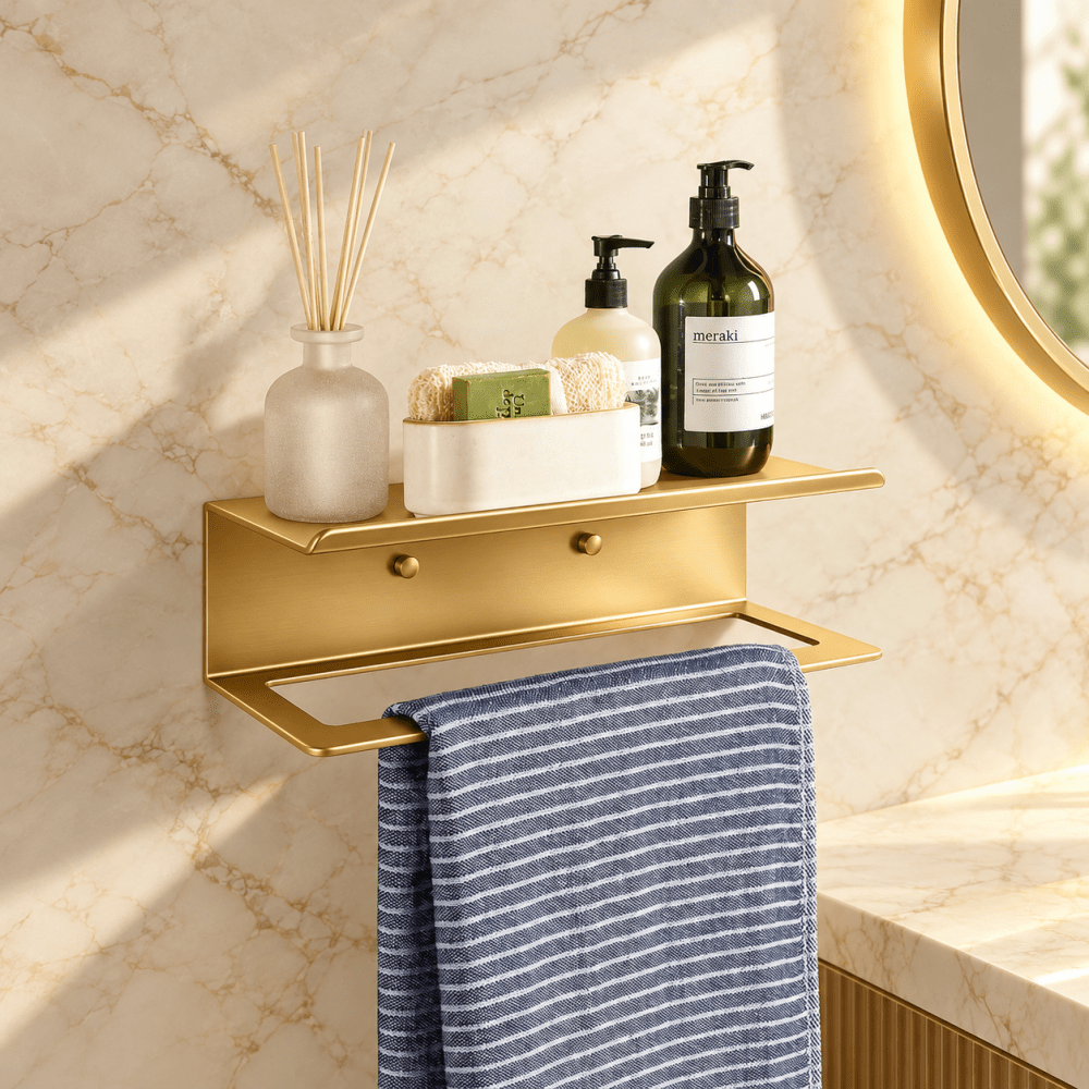 Bathroom Towel Rack Shelve - myhomestore.com.pk