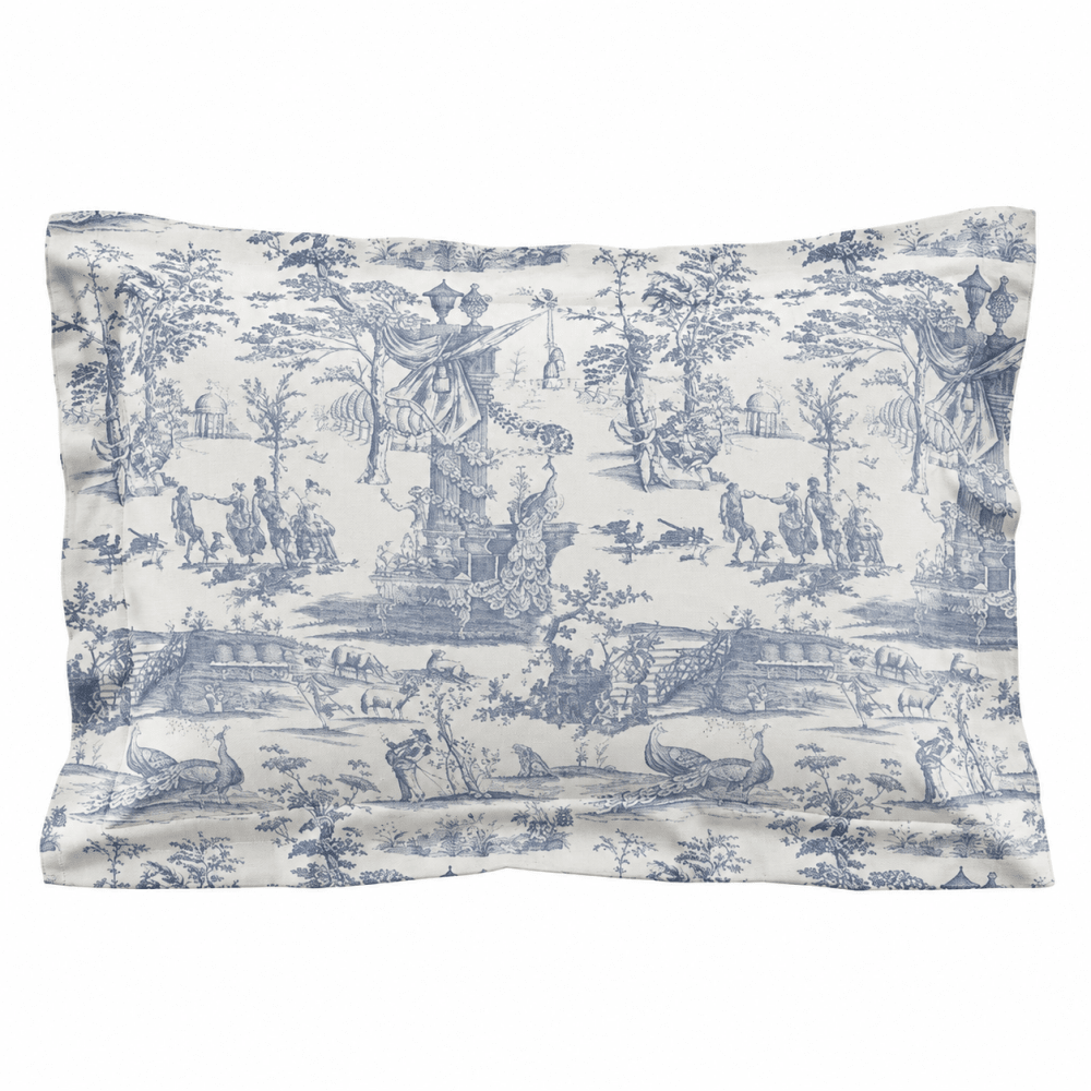 Blue Chambray Braysmith Toil Printed Duvet Set β Luxury Bedding - myhomestore.com.pk