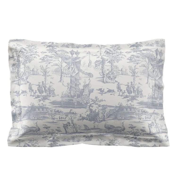 Blue Chambray Braysmith Toil Printed Duvet Set – Luxury Bedding - myhomestore.com.pk