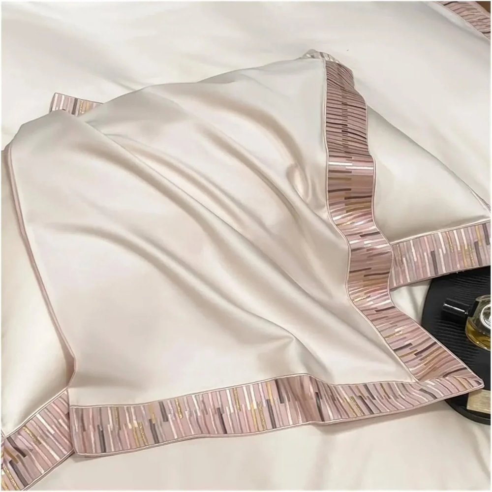Border Line Embroidery Duvet Set - myhomestore.com.pk