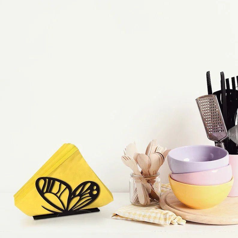 Butterfly Design Napkin Holder, Decorative Napkin Holder, Decor for Table - myhomestore.com.pk