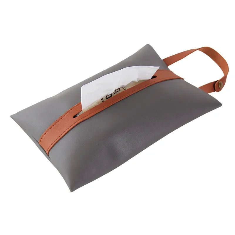 Car Mounted Leather Tissue Bag - myhomestore.com.pk