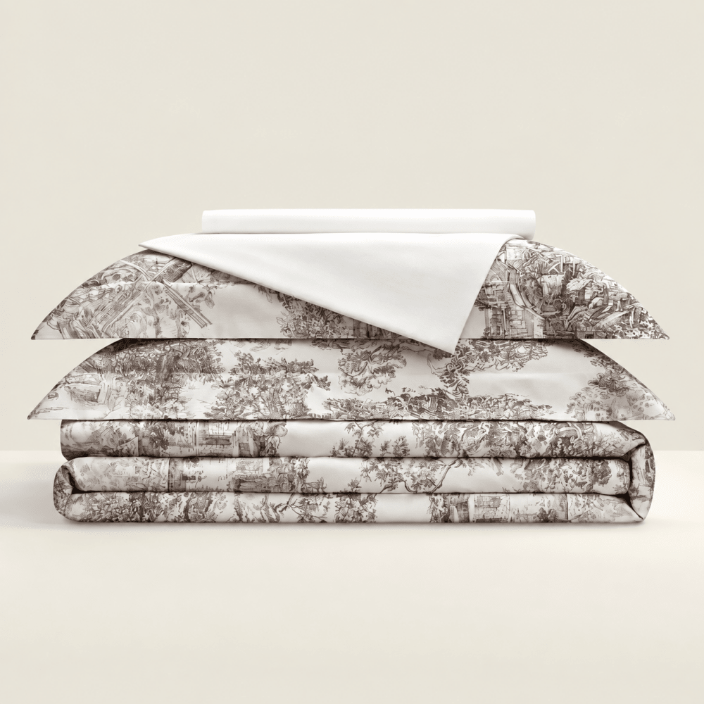 Classic Countryside Toile Printed Duvet Set – Luxury Bedding - myhomestore.com.pk
