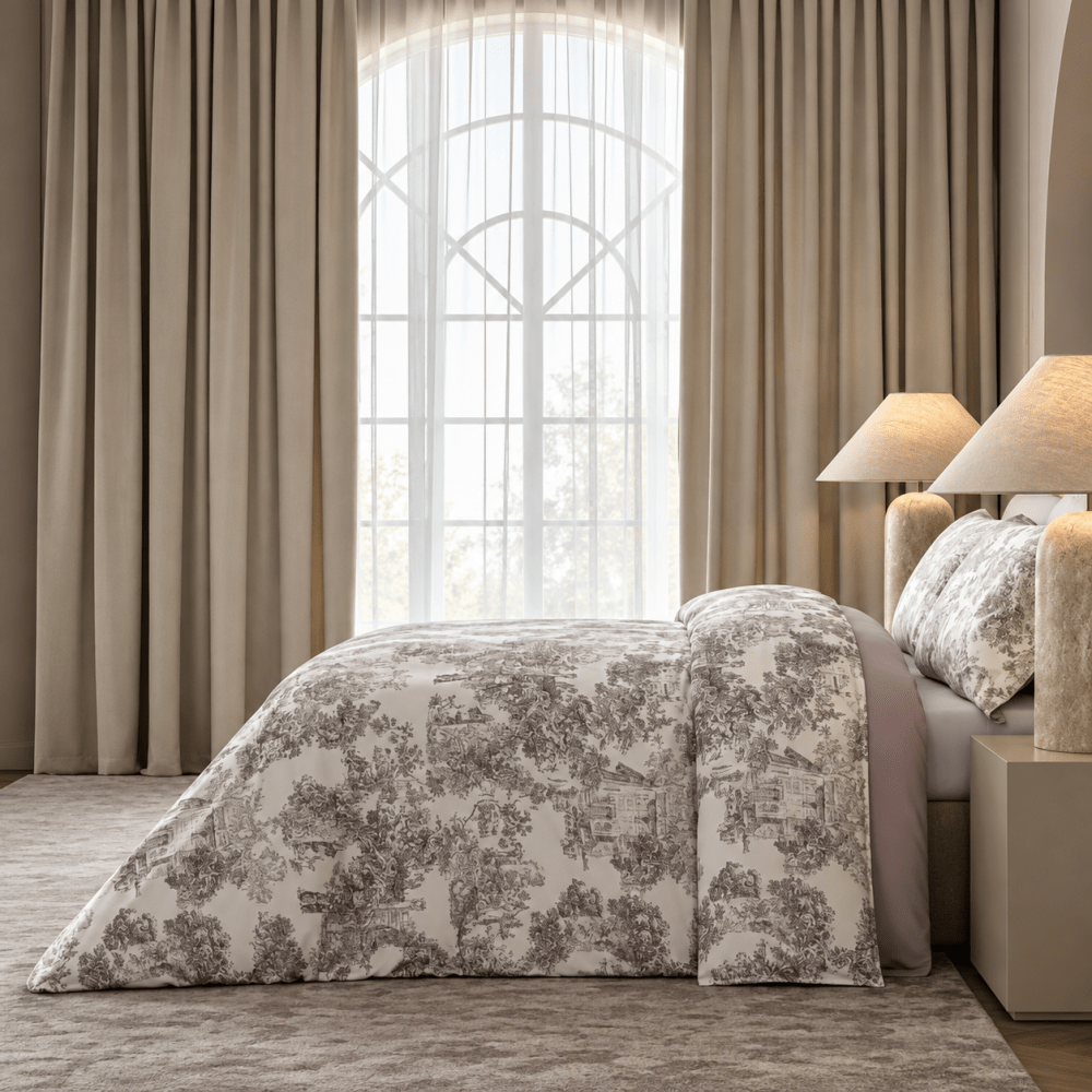 Classic Countryside Toile Printed Duvet Set β Luxury Bedding - myhomestore.com.pk