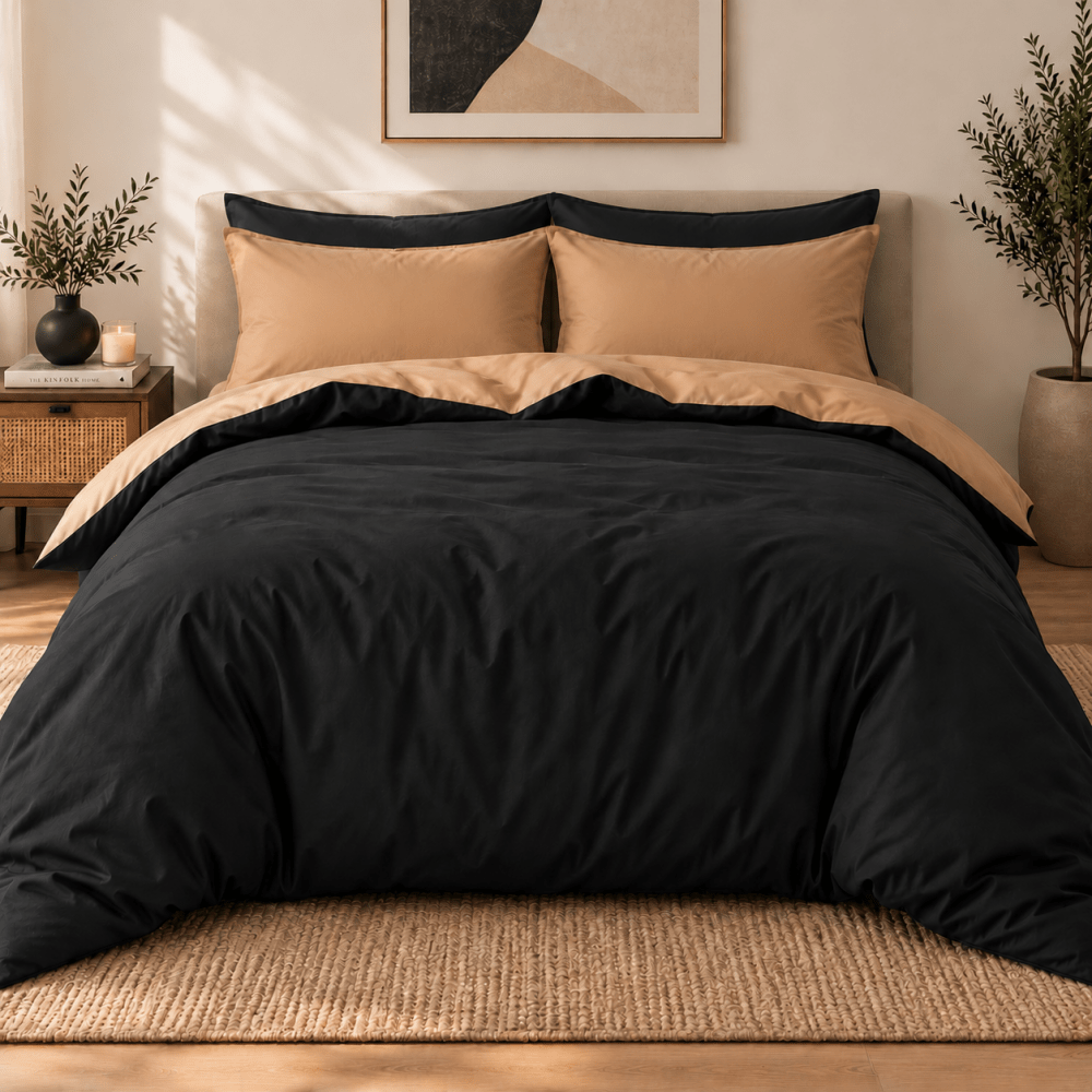 Cocoa Black Luxe Duvet Set - myhomestore.com.pk