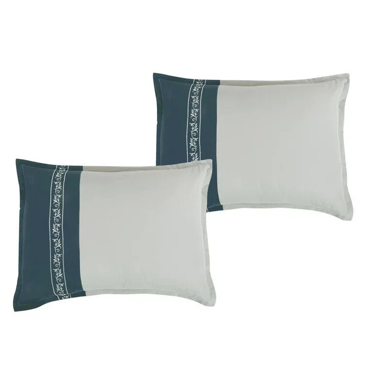 Color Combo Embroidery Duvet Set - myhomestore.com.pk