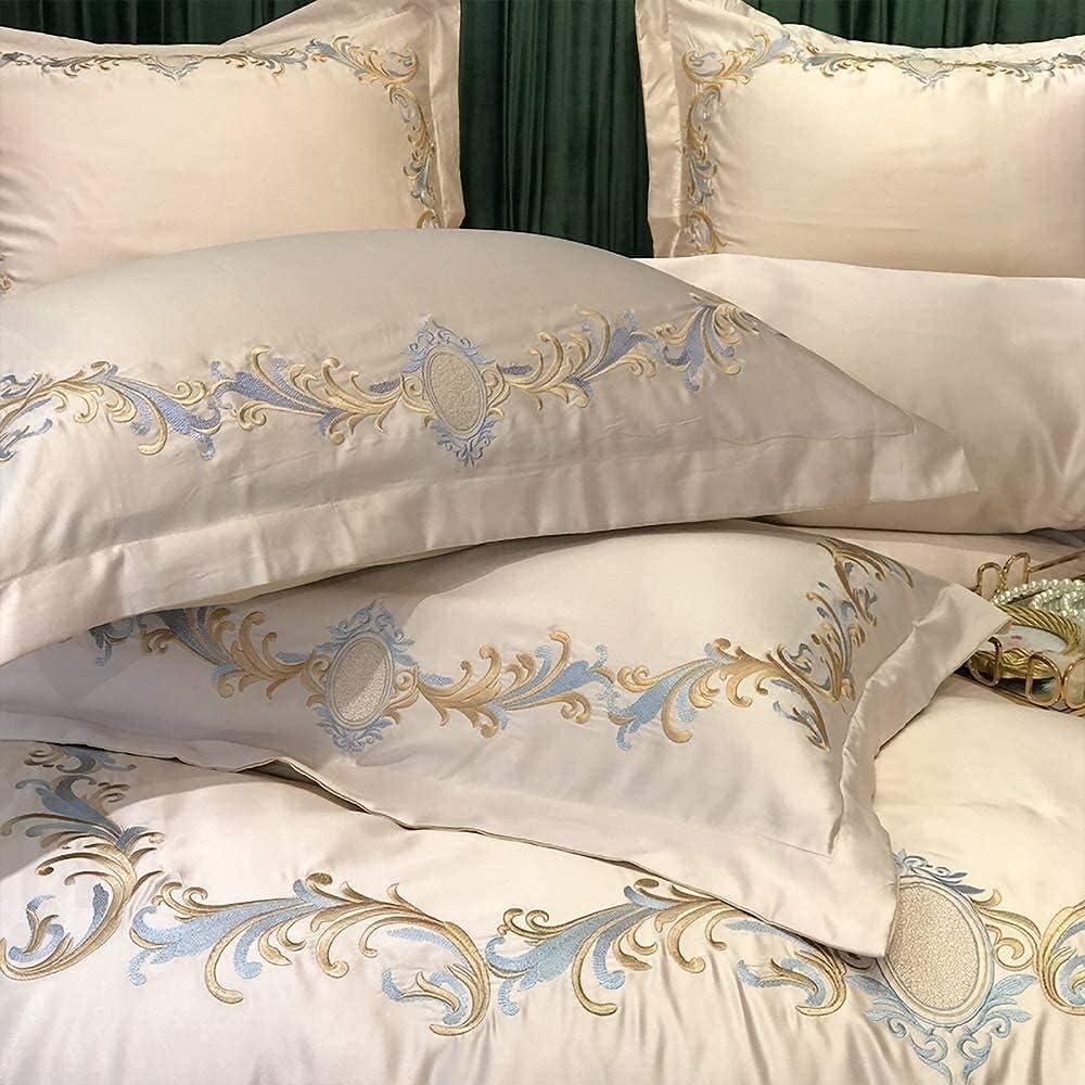 Cotton Satin Embroidery Duvet Set - myhomestore.com.pk