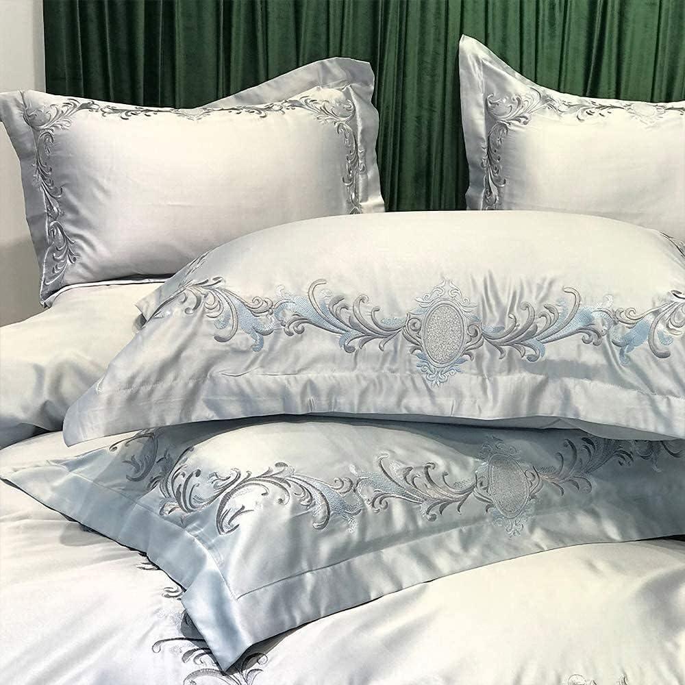Cotton Satin Embroidery Duvet Set - myhomestore.com.pk